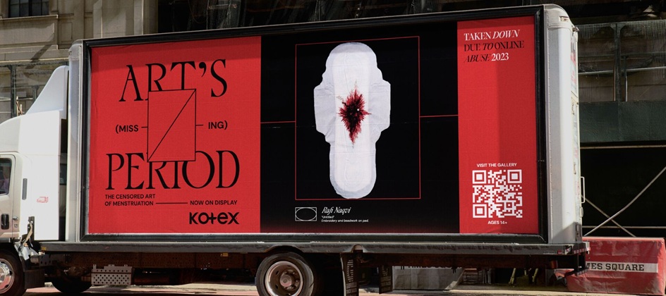 Kotex highlights menstrual exclusion in art